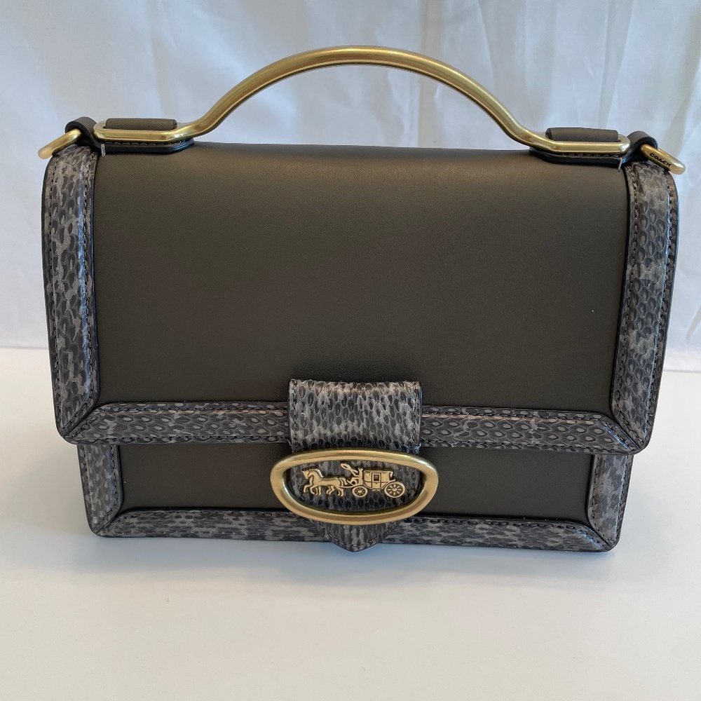 Coach top handle Riley 22 in moss